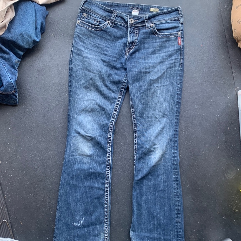 Silver bootcut jeans